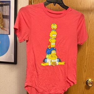 The Simpsons Stack Graphic Tee - Pink